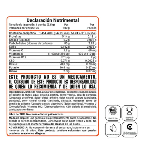Pack Rutina CBD - Tinturas 250mg + Gomitas Mix de Frutas 105g