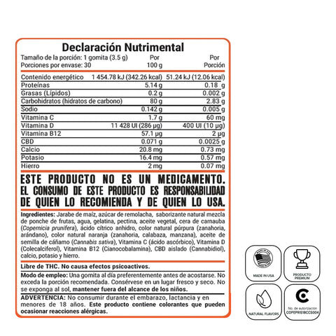 Gomitas con CBD sabor Mix de Frutas