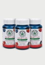 3 Pack Gomitas con CBD - Sabor Frutos Rojos