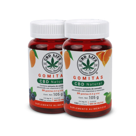 Gomitas con CBD - 2 Pack sabor Mix de frutas