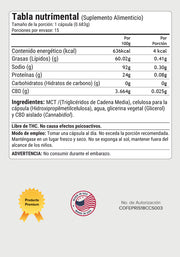 Cápsulas de CBD natural - 15 Cápsulas