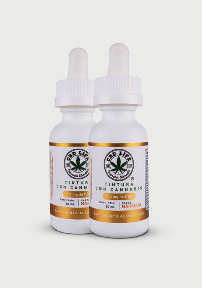 2 Pack Tintura con Cannabis Sabor Naranja (500 mg de CBD)