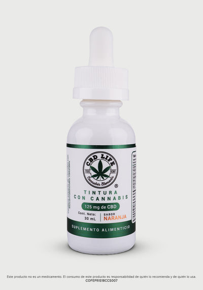 Tintura con cannabis sabor naranja (125 mg de CBD)