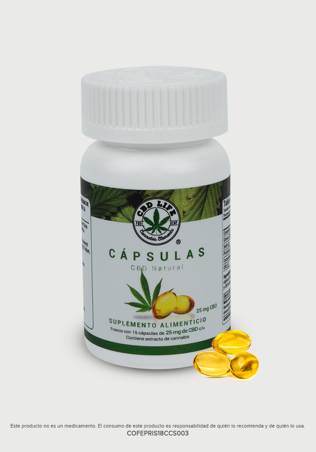 Cápsulas de CBD natural - 15 Cápsulas