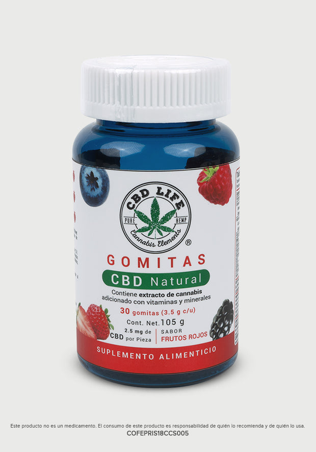 Gomitas con CBD - Sabor Frutos Rojos