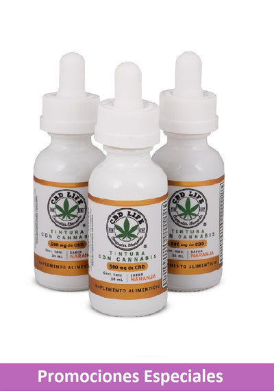 3 Pack Tintura con cannabis sabor naranja (500 mg de CBD) OFERTA