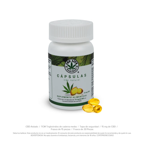 Cápsulas con CBD 25mg