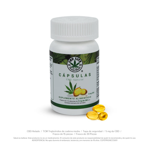 Cápsulas con CBD 5mg