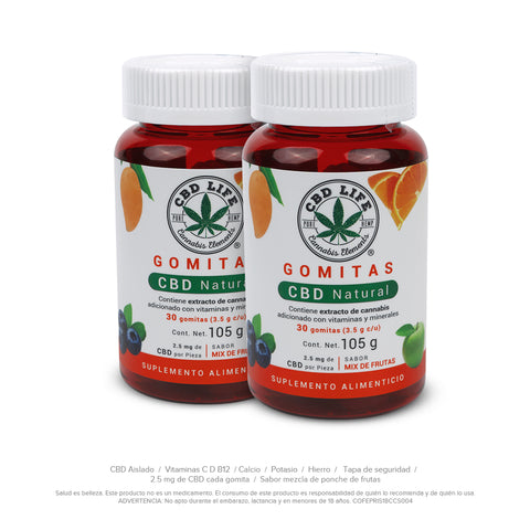 Gomitas con CBD - 2 Pack sabor Mix de frutas