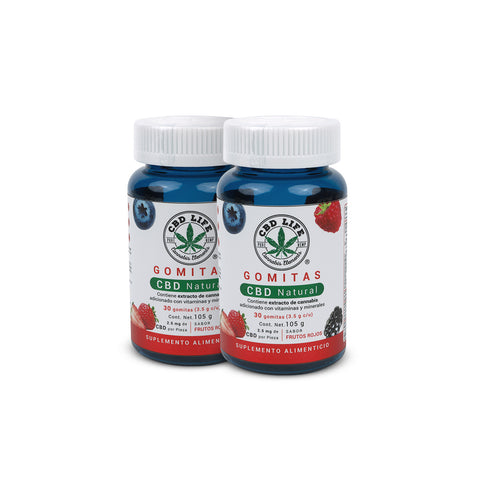 Gomitas con CBD Sabor Frutos Rojos | Con Vitaminas y Minerales