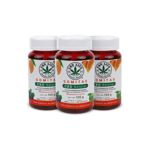 Gomitas con CBD Sabor Mix de Frutas | Con Vitaminas y Minerales