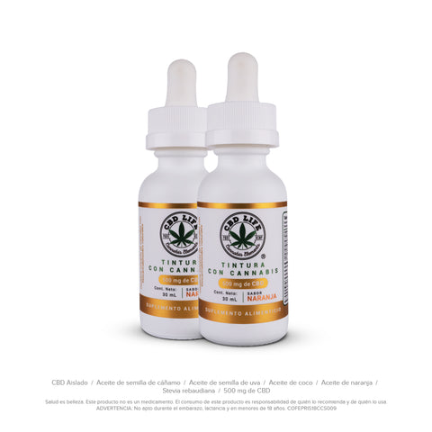 Tintura con cannabis 500mg - 2 Pack