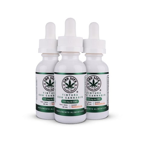 Tintura de CBD 125mg | Aceite de Cannabis con Sabor a Naranja Orgánica