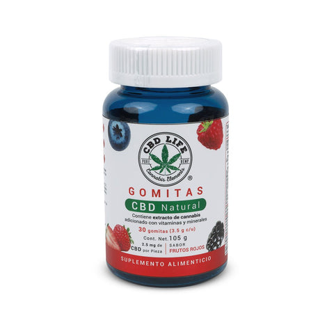 Gomitas de CBD Sabor Frutos Rojos, Con Vitaminas y Minerales