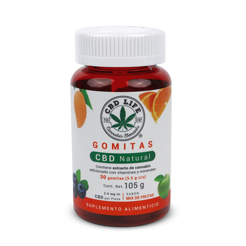 Gomitas de CBD Sabor Mix de Frutas, Con Vitaminas y Minerales