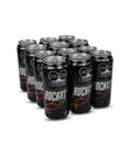 Rocket High con CBD, Pack de 12 Bebidas Energéticas Carbonatadas con Guaraná y Cannabidiol