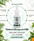 Tintura de CBD 125mg | Aceite de Cannabis con Sabor a Naranja Orgánica - CBD Life