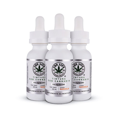 Tintura de CBD 250mg | Aceite de Cannabis con Sabor a Naranja Orgánica - CBD Life