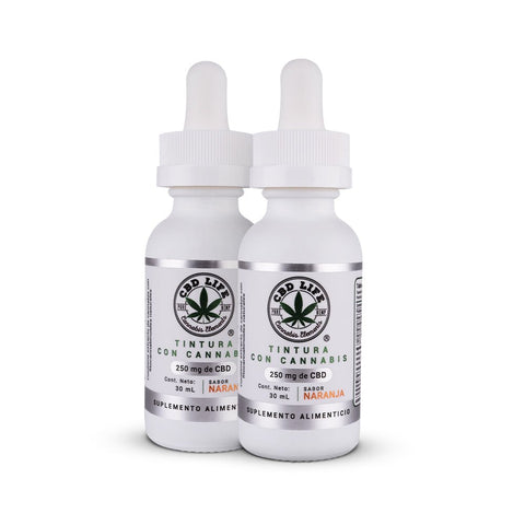 Tintura de CBD 250mg | Aceite de Cannabis con Sabor a Naranja Orgánica - CBD Life