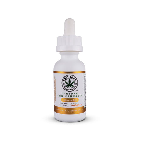 Tintura de CBD 500mg, Aceite de Cannabis con Sabor a Naranja Orgánica