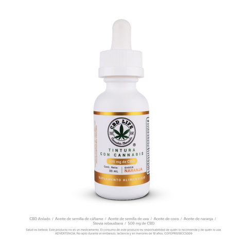 Tintura de CBD 500mg, Aceite de Cannabis con Sabor a Naranja Orgánica - imagen 2